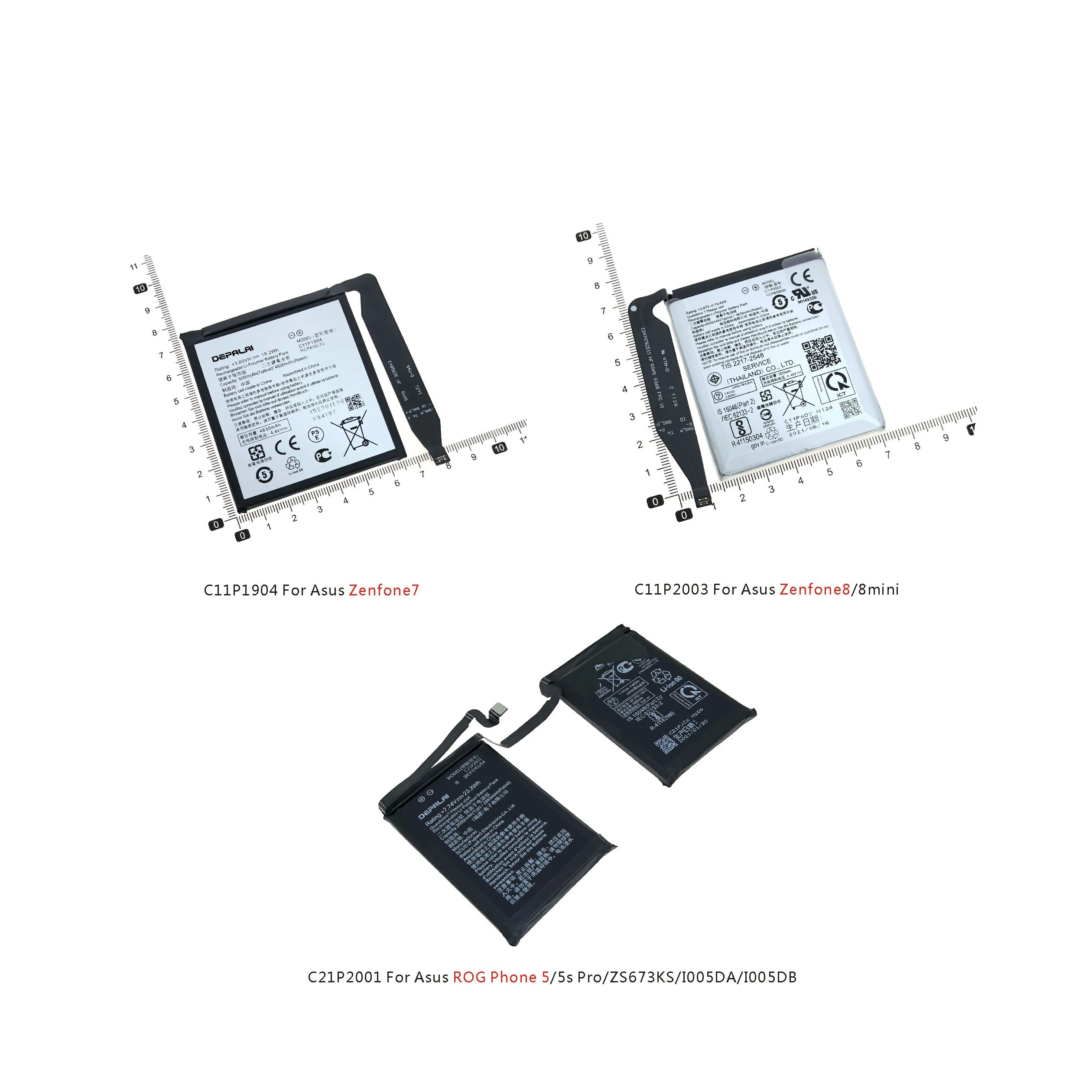 Bater&iacute;a para tel&eacute;fono m&oacute;vil inteligente, pila para Asus Zenfone7 7Pro 5G Zenfone 8 Zenfone8mini ZS673KS I005DA I005DB, C21P2001, 5 5s Pro, C11P1904, C11P2003-0