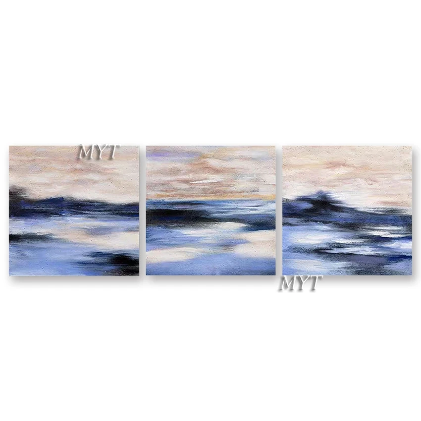 

Pure Handmade 3 Pieces Group Wall Decoration Oil Painting Canvas Wall Art 3 Panels Abstract Artwork For Living Room Decoration