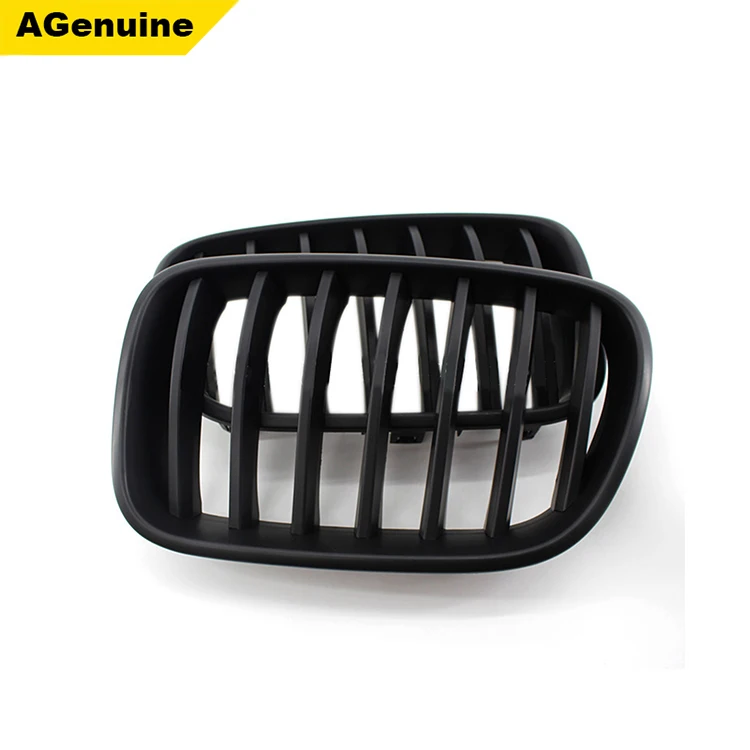 Глянцевый матовый черный красочный M Стиль ABS одна планка автомобильный передний