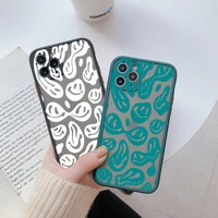 funny trippy smiley face phone case for iphone 6s 7 8 plus se 2020 11 12 13 pro max x xs max xr hard matte back shockproof cover