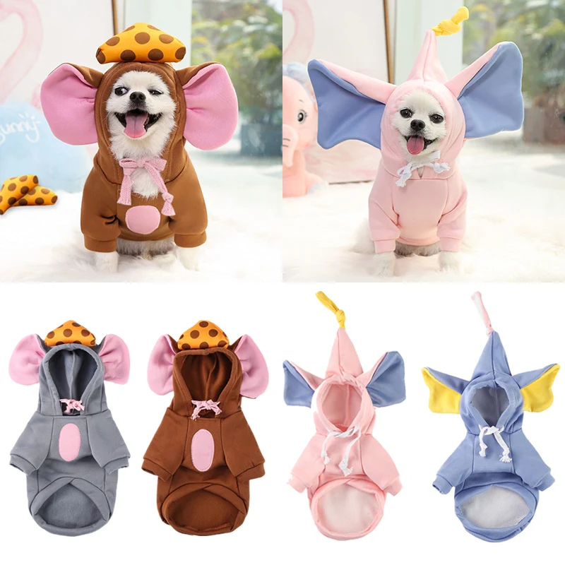 

Spring Autumn Pet Dog Hoodies Cute Puppy Costume Clothes for Small Dogs Chihuahua Pomeranian Kitten Cat Pullover Cosplay Outfit