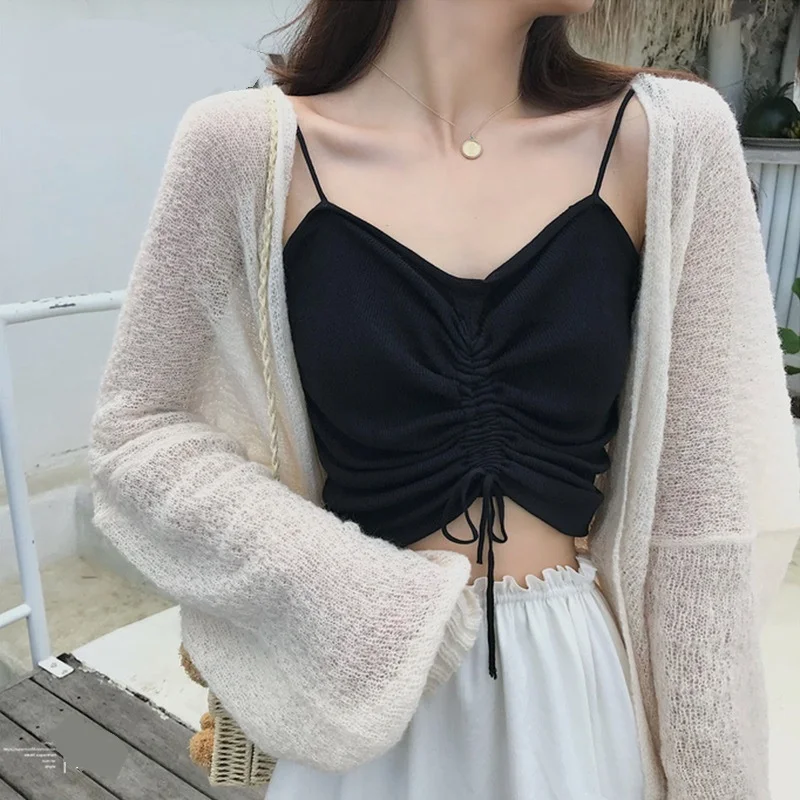 Женский Шелковый укороченный топ с узлом и бантом|Топы| |