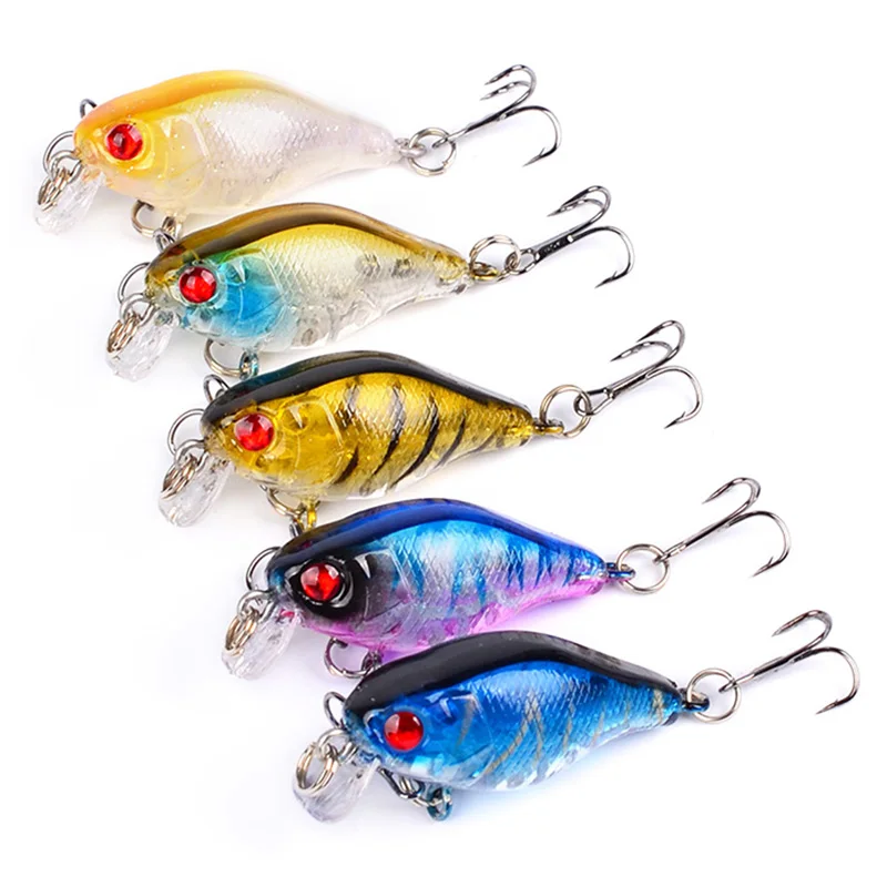 

1pcs Crankbait Fishing Lure Japan Crank Wobblers 4.5cm 4g Artificial Plastic Hard Bait Lifelike Swimbaits Pesca Fishing Tackle
