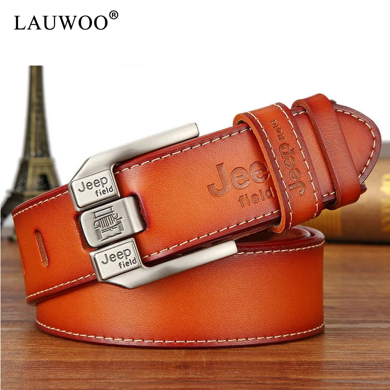 Ремень мужской из 100% натуральной кожи с металлической пряжкой | Аксессуары для