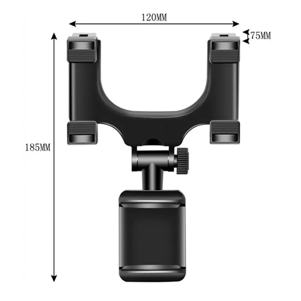 

Car Rearview Mirror Phone Holder Bracket Adjustable ABS 360 Degree Rotation Car Mount snap-on Flexible Stands For Car Interio