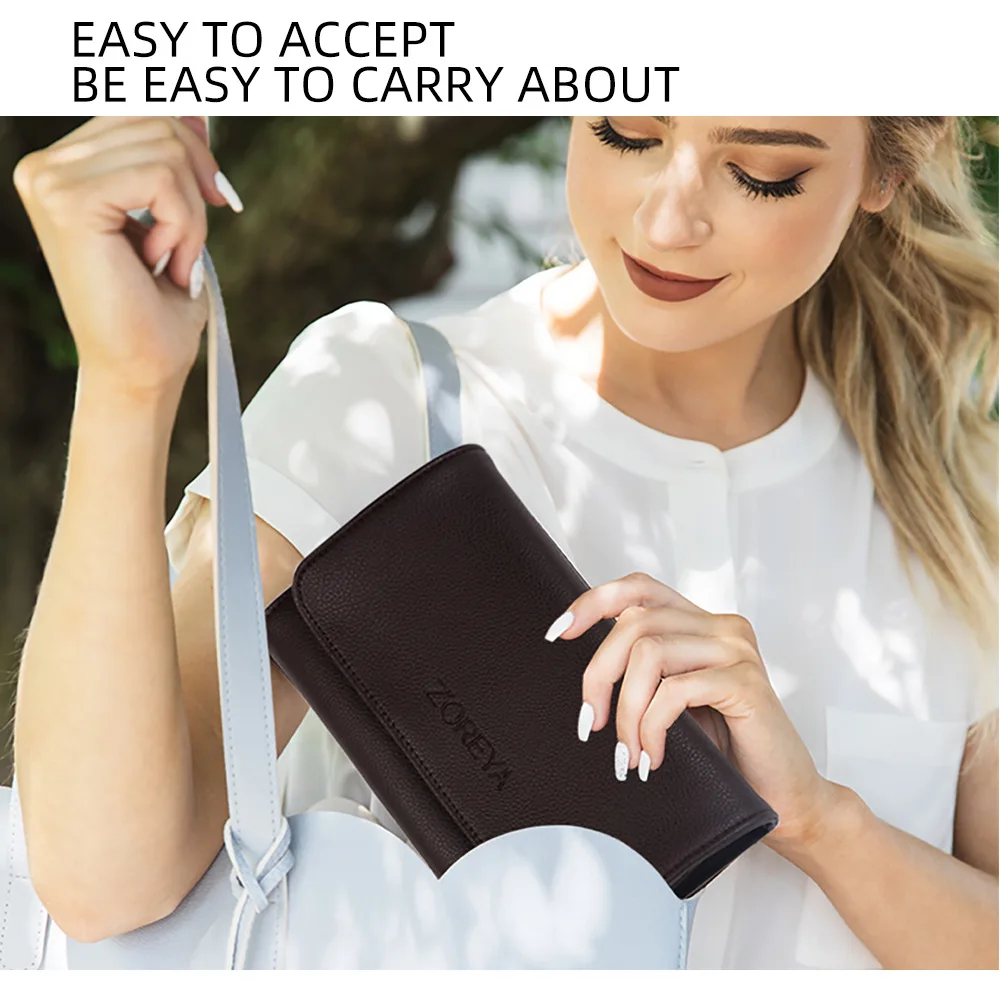 

ZOREYA 15pcs Makeup Brush Full Set for Eyeshadow Lipstick Foundation Powder with Women's Cosmetic Bag