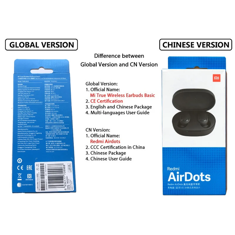 Xiaomi mi AirDots Bluetooth наушники Red mi TWS стерео беспроводные наушники-вкладыши бас наушники Молодежная версия с mi c Handsfree