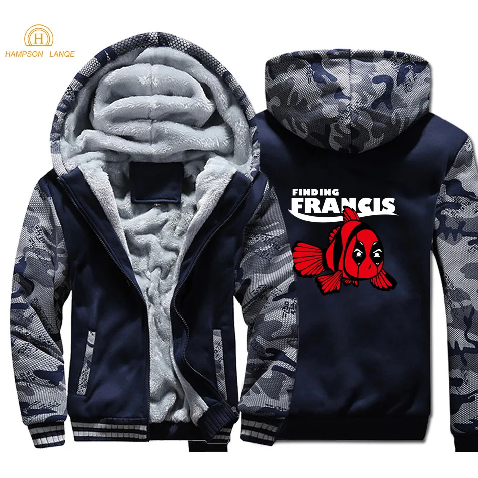 Супер герой Дэдпул в поисках Френсиса мужские зимние куртки с капюшоном 2020