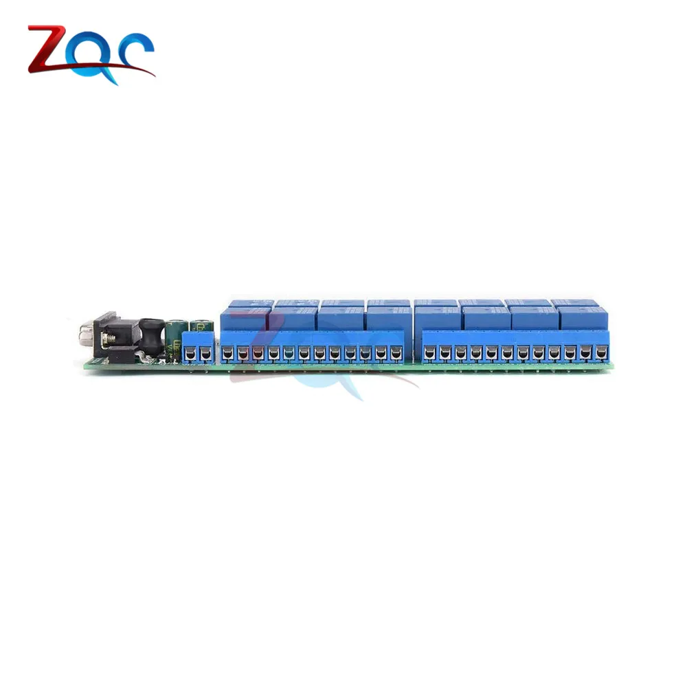 DC 12V R223C16 16-канальный видеорегистратор релейных платов RS232 DB9 женский Интерфейс