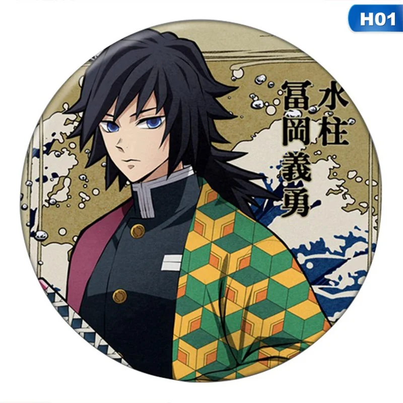 

Anime Demon Slayer: Kimetsu No Yaiba Kamado Tanjirou Cosplay Bedge Cartoon Gift Backpacks Bags Badges Button Brooch Pins