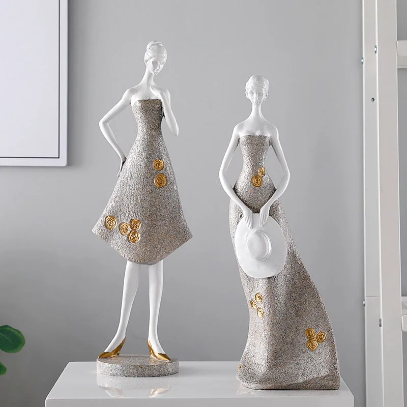 

Фигурка из смолы, украшения, европейские ремесла, Искусственное искусство, Декор для дома, гостиной, статуэтки, подарки на день рождения, пре...