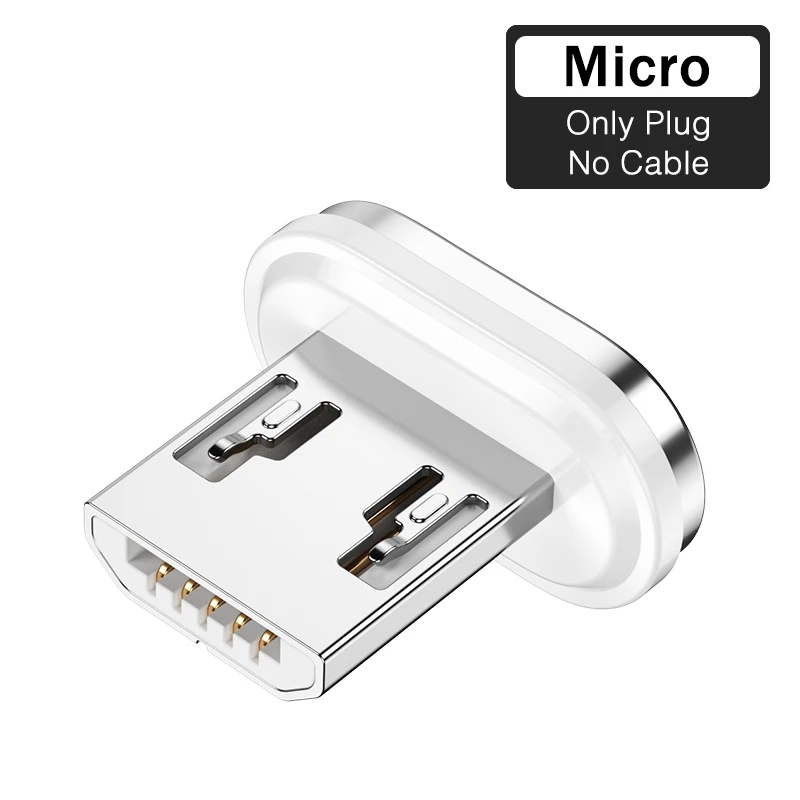 ROCK светодиодный светильник Магнитный зарядный кабель Micro USB кабель для iPhone XR XS Max X магнитное зарядное устройство usb type C зарядный провод шнур 1 м 2 м - Цвет: Micro Plug