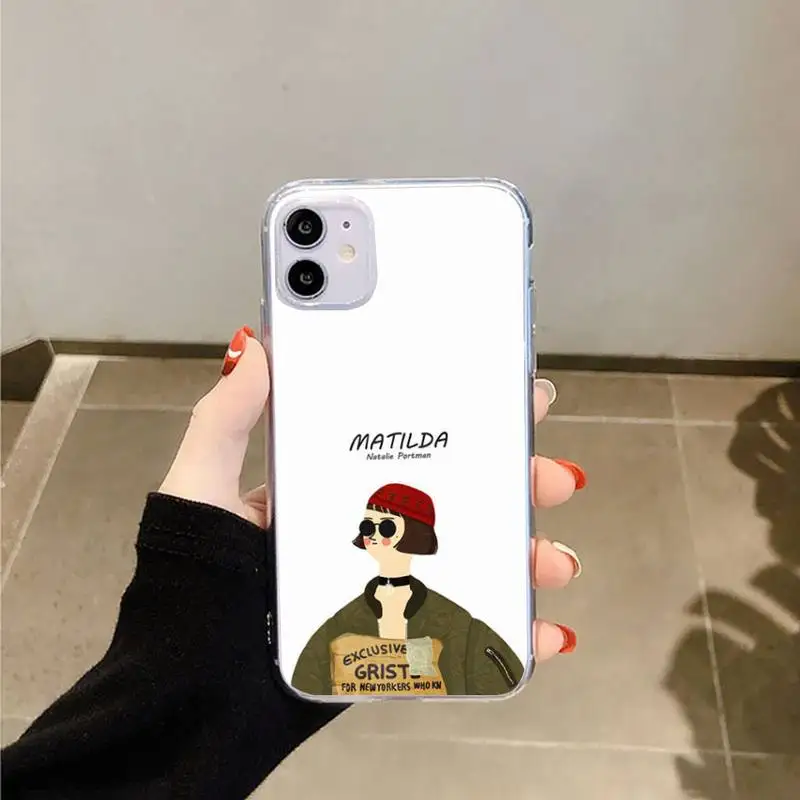 

Leon Mathilda America TV series Phone Case Transparent for iPhone 6 7 8 11 12 s mini pro X XS XR MAX Plus
