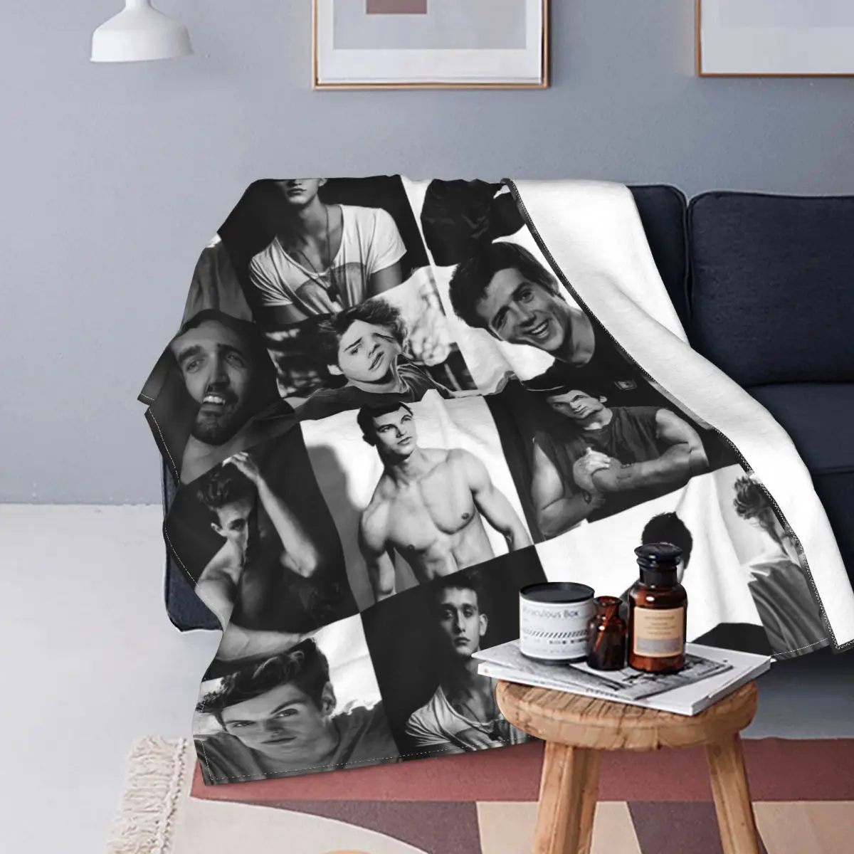 

Stiles-Manta de punto Vintage para el hogar, manta de felpa polar de Coral, para sofá, cama