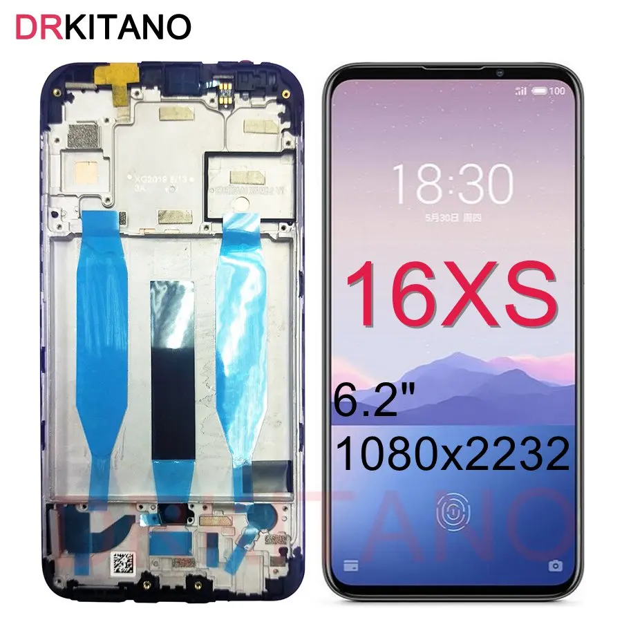 DRKITANO M926Q дисплей для Meizu 16XS ЖК-дисплей сенсорный экран дигитайзер с рамкой для Meizu 16 XS 16XS ЖК-экран Замена