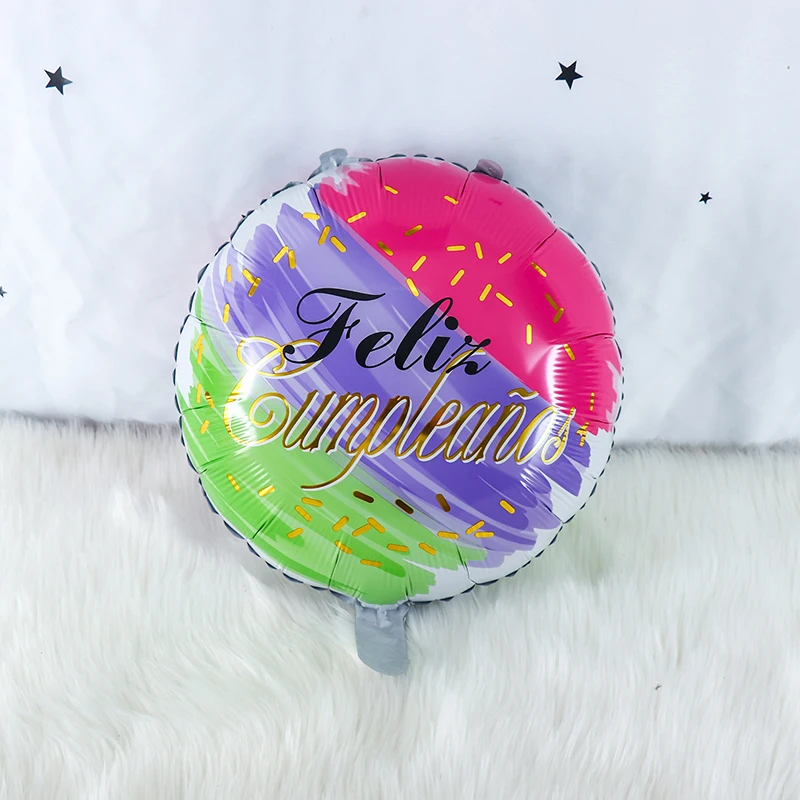 10/5 шт. 18 дюймов испанский фольгированные шары С Днем Рождения Feliz cumpleaños воздушный