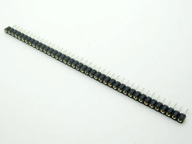 Бесплатная доставка 40 пиновый гнездовой разъем 1x40 Pin 2 54 Круглый 100 шт./лот для