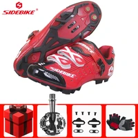 sidebike cycling shoes men sapatilha ciclismo mtb mountain bike racing ultralight breathable bicycle self locking shoes
