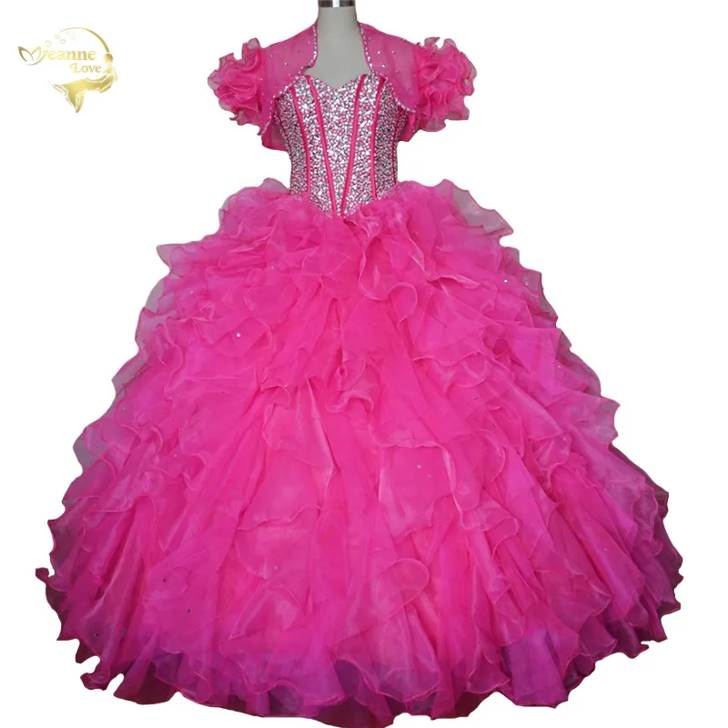 

Jeanne Love 2021 New Arrival Real Photo High Quality Princess With Jacket Sequins Quinceanera Dresses Ball Gown Prom Dress 23012