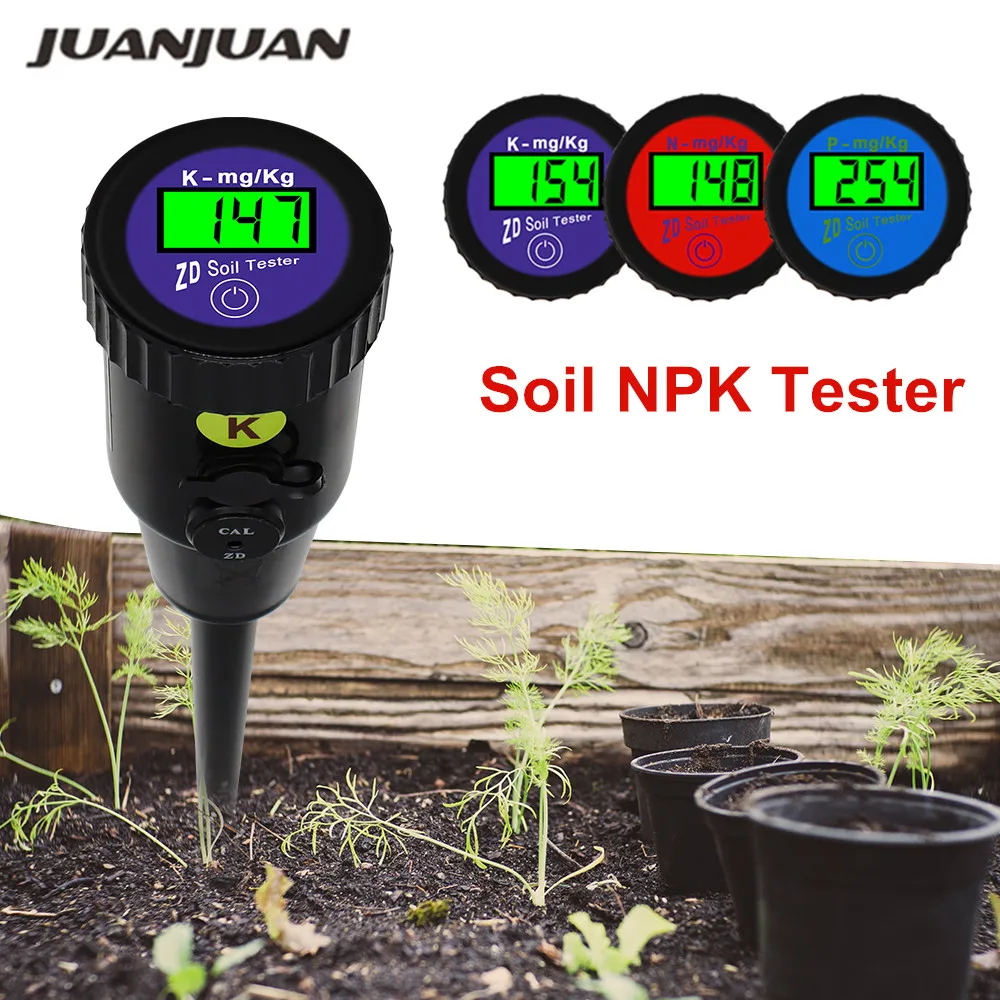 Probador de NPK de suelo instantáneo, medidor de nutrientes NPK, nitrógeno, fósforo, potásico, ZD
