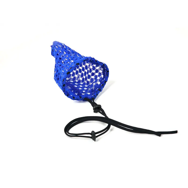 Hollow Dark Blue Мужское эротическое сексуальное нижнее белье, боксеры, сумка для пениса, трусики, эластичные атласные со шнурком, мужские трусы-бикини, Мини C-String - Цвет: Hollow Dark Blue