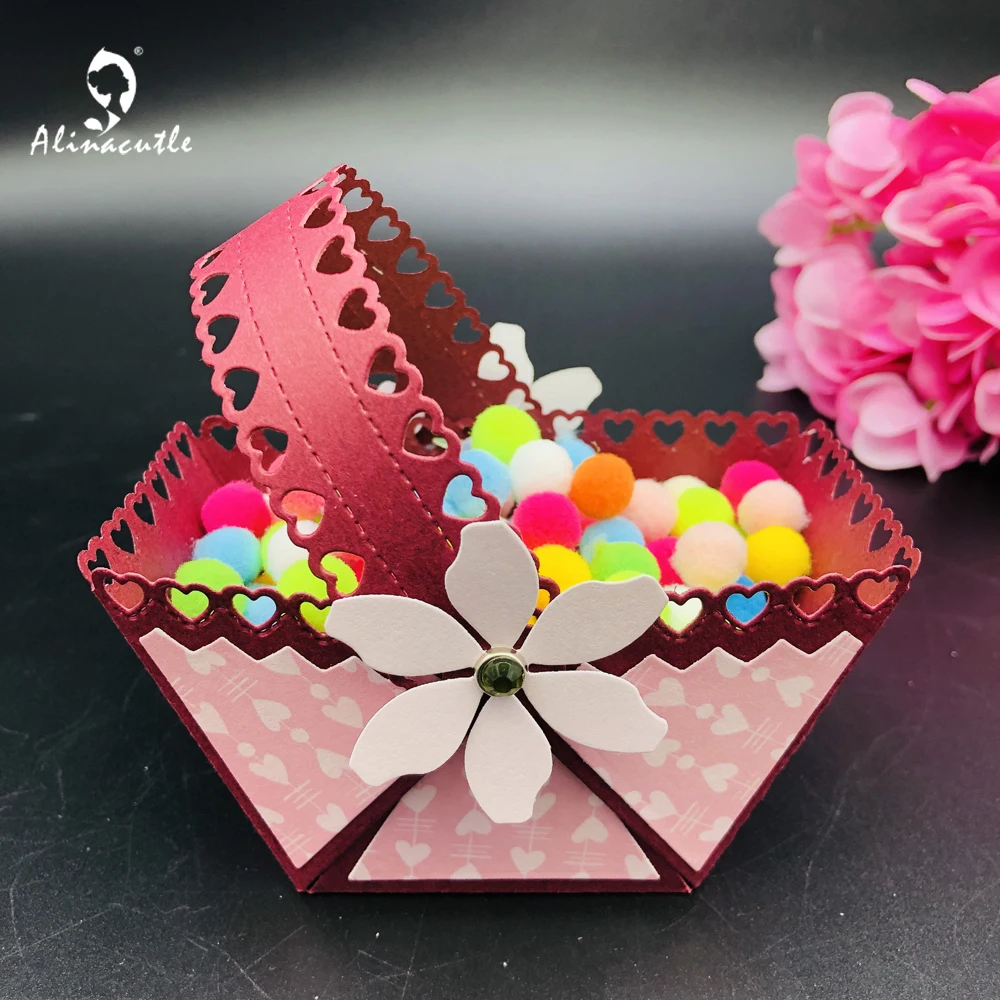 Металлические штампы для вырезания Alinacutle симпатичная корзина подарочная