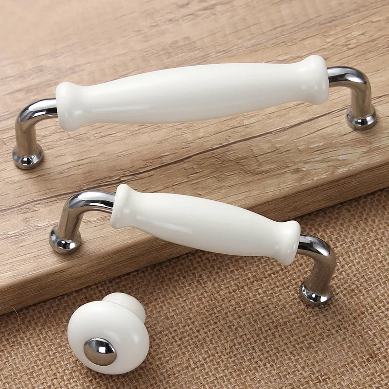 Дверные ручки в европейском стиле античная зеленая бронзовая чистая белая