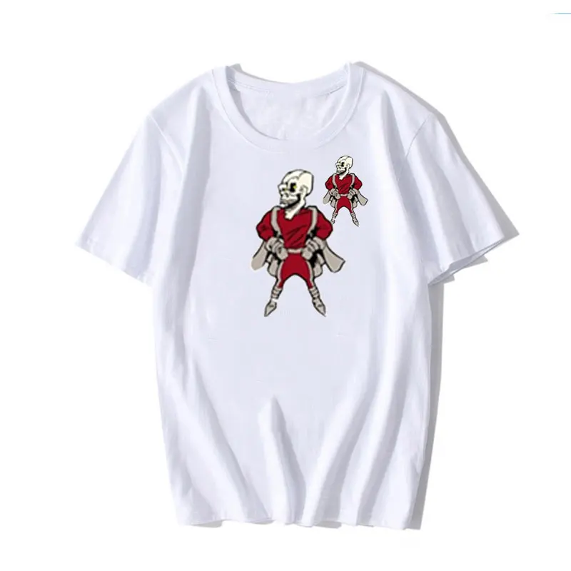 3D череп цифровая печать белая футболка мужская летняя настраиваемая хлопковая