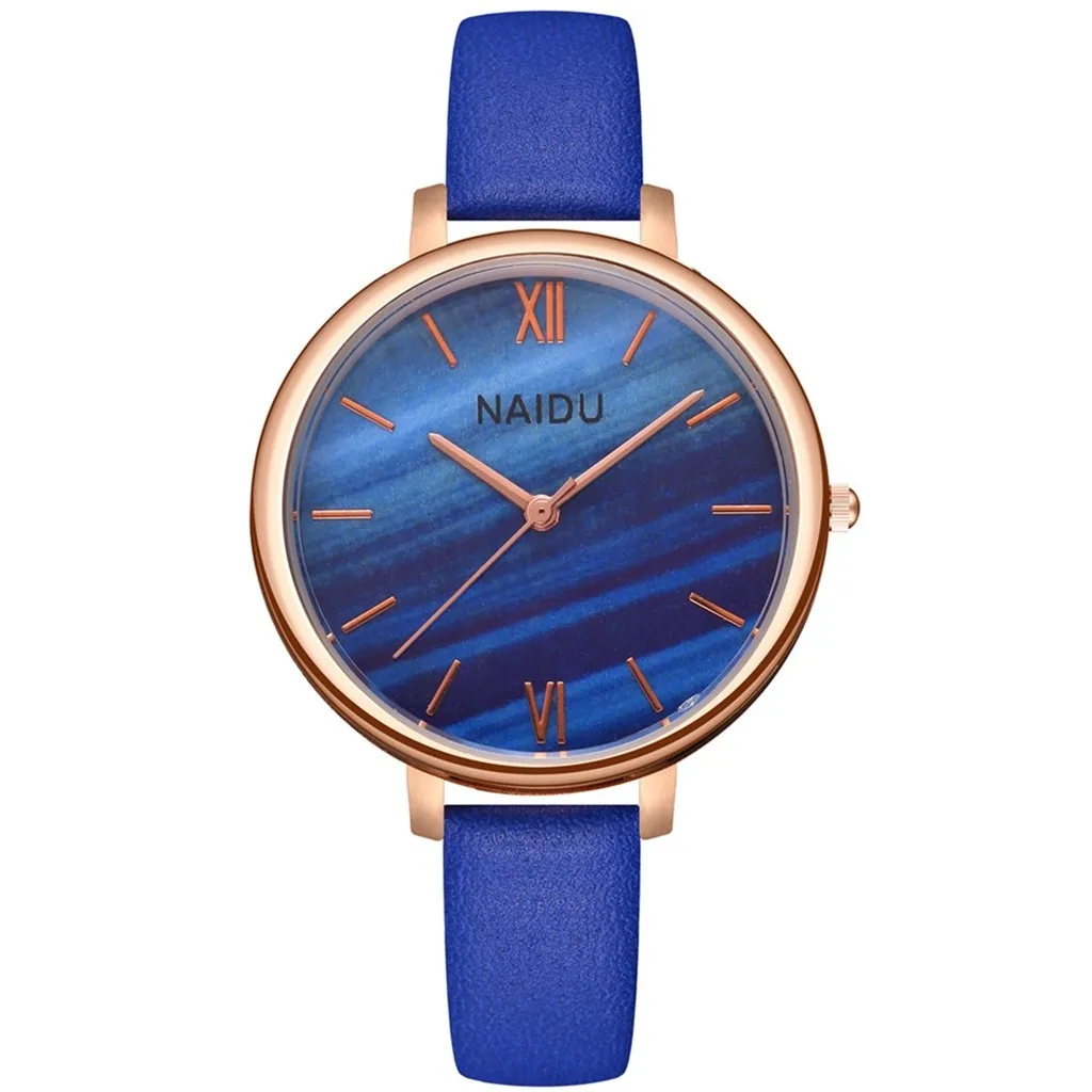 Модные полосатые женские часы с ремешком Кварцевые студенческие наручные