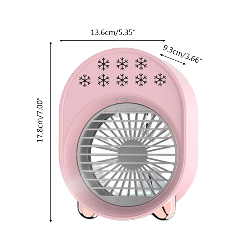

Personal Air Cooler Evaporative Conditioner w/ Night Light Air Cooler Fan Desktop Cooling Fan Air Conditioner Fan