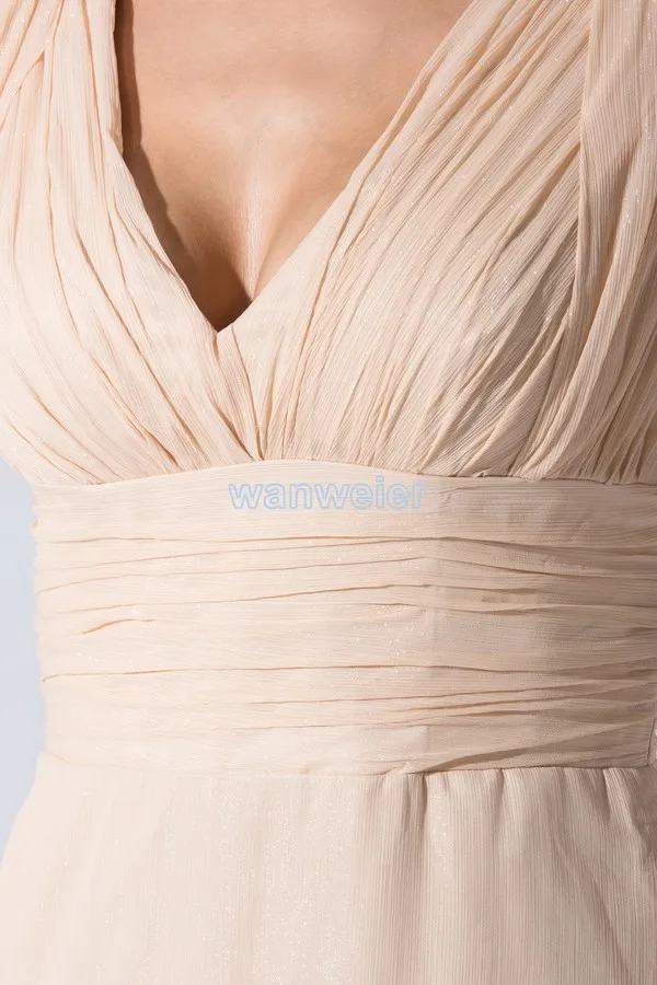 

free shipping hot sale new design cap sleeve v-neck long custom evening gown chiffon small train women mother of the bride dress