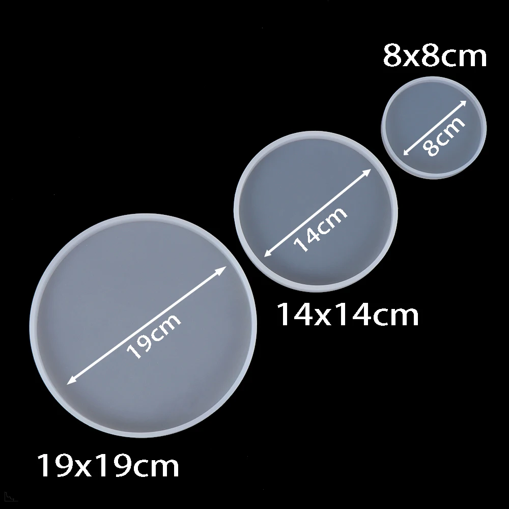 Прозрачная жидкость искусства круглая подставка формы эпоксидная смола литье