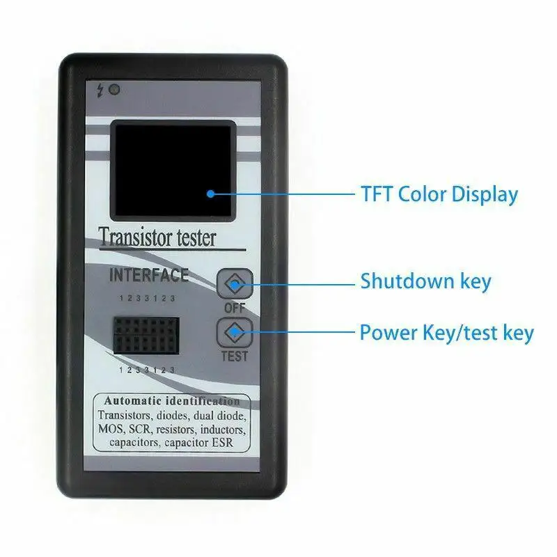 Multi-purpose Transistor Tester 1.8in TFT LCD Diode Thyristor Capacitance Resistor Inductance ESR LCR Meter Color Display | Инструменты