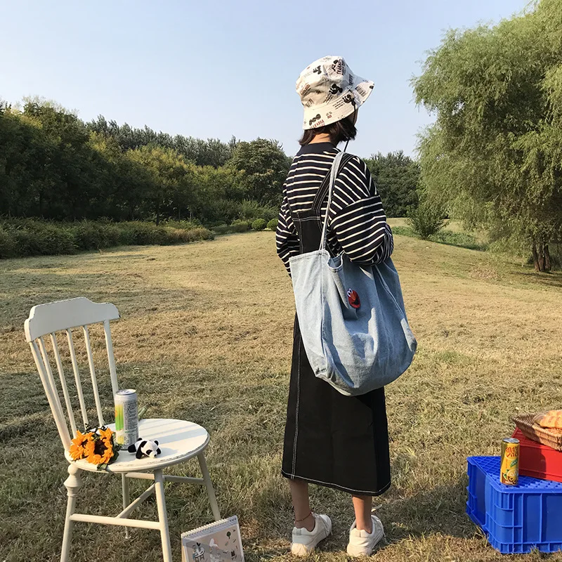 Youda модная Милая дамская сумка с вышивкой из мультфильма Большая вместительная