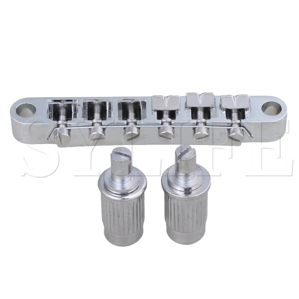 Хромированный томост T O Matic для электрогитары|Детали и аксессуары гитар| |