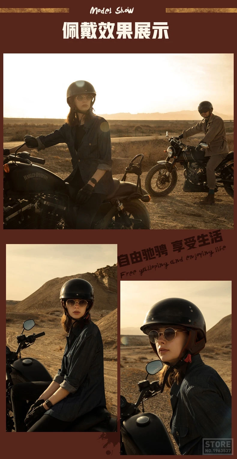 GXT Ретро мотоциклетный шлем, винтажный шлем Casco, мотоциклетный шлем с открытым лицом, мотоциклетный гоночный шлем для верховой езды, с сертификацией в горошек