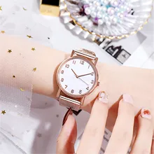 Women Watch Rose Gold Montre Femme relojes para mujer Simple Vintage Small Dial Quartz Wristwatch Female Cloc