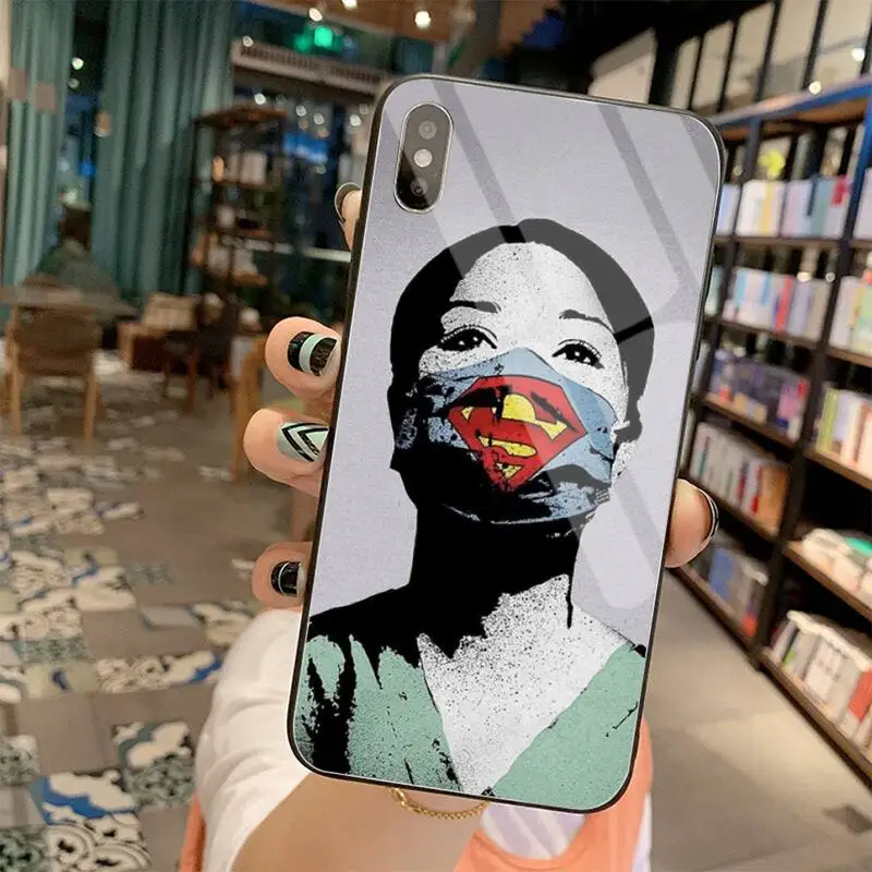 

HUAGETOP Nurse Queen Doctor King Phone Case Cover Tempered Glass For iPhone 11 Pro XR XS MAX 8 X 7 6S 6 Plus SE 2020 case
