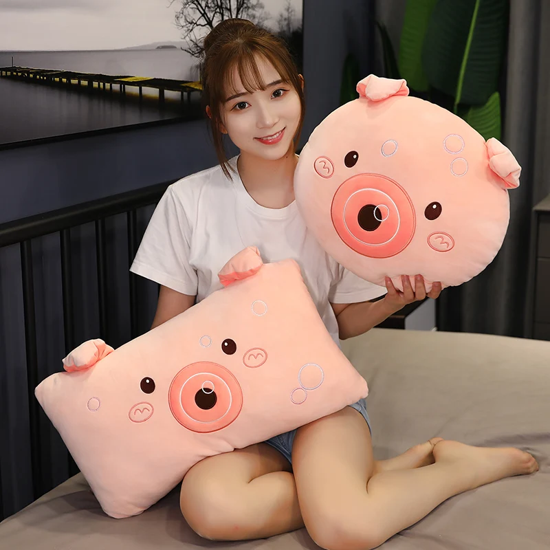 

Lovely Soft Stuffed Piggy Plush Doll Kawaii U Pillow&Nap Pillow Backrest for Children Kids Girl High Quality Baby Birthday
