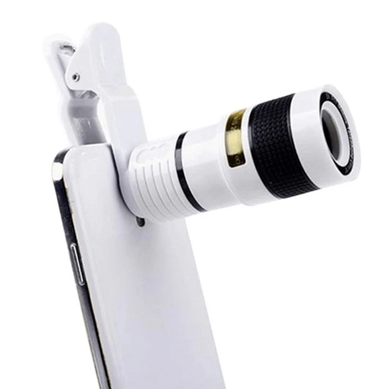 

12X Zooms Mobile Phone Camera Lens Telephoto Lens External Telescope with Universal Clip DQ-Drop