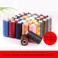 1pc 50m 150d 0 8mm leather waxed thread cord for diy handicraft tool hand stitching thread flat waxed sewing line