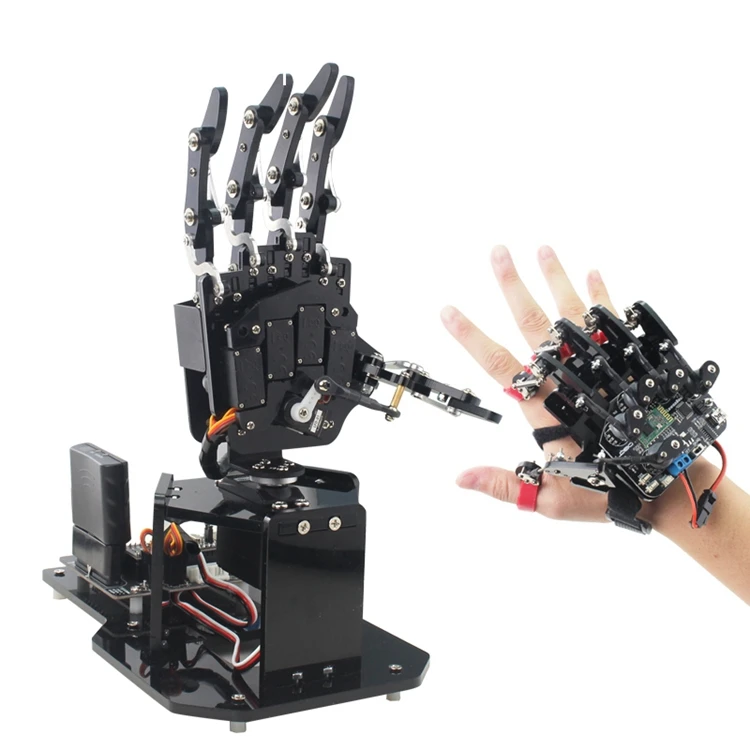 

DIY Open Source Bionic Robot Hand Right Hand Five Fingers for STM32 Version + Wearable Mechanical Glove