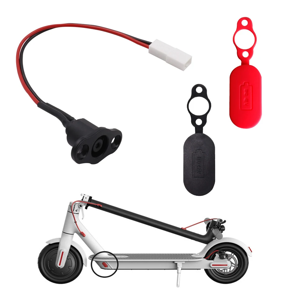 

Заглушка для зарядного устройства Xiaomi Mijia M365, Пылезащитная заглушка для электрического скутера с зарядным шнуром и кабелем