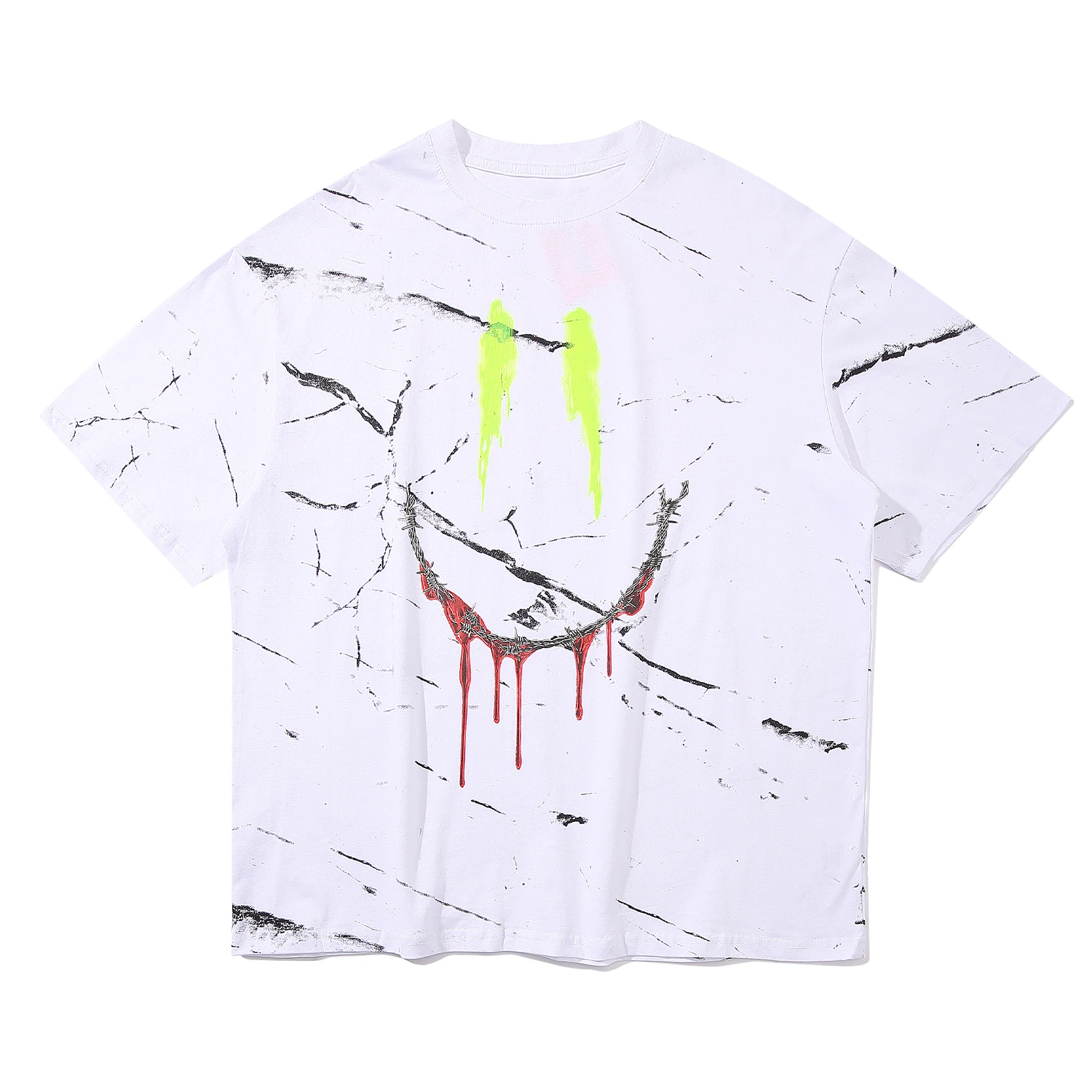 Aelfric Eden/футболка в стиле хип хоп с принтом виде галстука бабочки и улыбки для