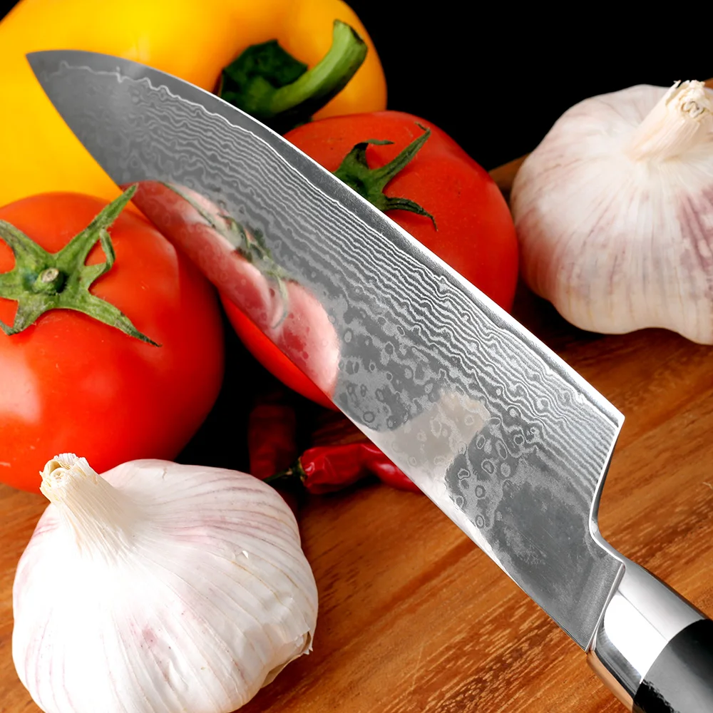 Нож шеф повара XITUO VG10 острый кухонный прибор 8 дюймов из дамасской стали для
