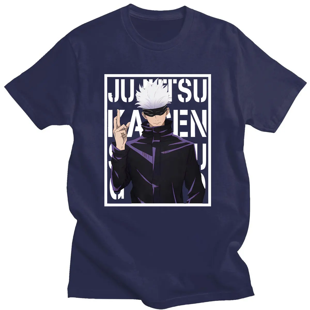 

Short Sleeve Mens Tee Jujutsu Kaisen Satoru Gojo Printing Oversized Tshirt Summer Breathable Male T-Shirts Round Neck Clothing