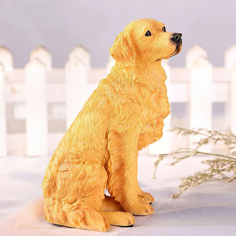 JJM золотистый ретривер собака питомец фигурка животного модель игрушка