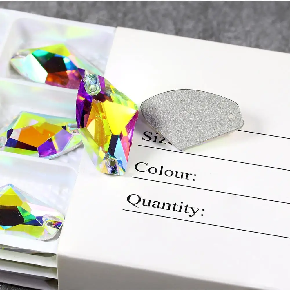 K5 стекло пришить Стразы AB Цвет головистой формы с украшением в виде кристаллов