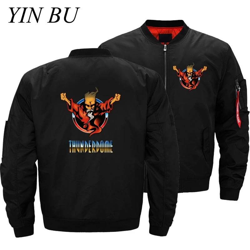 Thunderdome Wizard логотип Hardcore Techno And Gabber куртка бомбер мужская ВВС Толстая бейсбольная