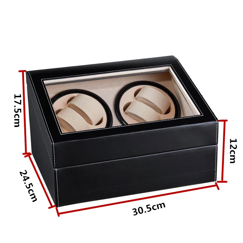 6+4 Winder Box High Quality Automatic Watch Slient Motor Box Watches Mechanism Cases Drawer Storage Display Watches Remontoir